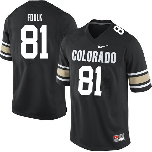 Men #81 Griffin Foulk Colorado Buffaloes College Football Jerseys Sale-Home Black
